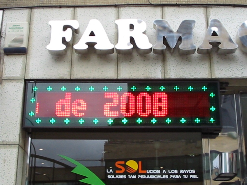 Pantalla Electrónica LED. Con Orlas LED. Bicolor.